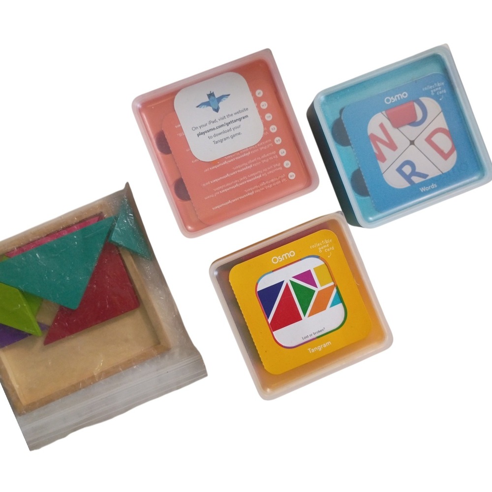 Osmo Educational Game Bundle Tangram Words Numbers iPad STEM Learning Kids Wood